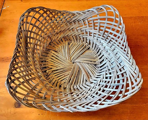 Wicker Rattan Square Woven Basket Boho Farmhouse Decor - 12.5" x 4.5" - Picture 4 of 6