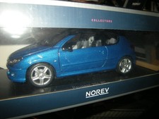 1:18 Norev Peugeot 206 RC 2003 Bleu Recif in confezione originale-molto raro/raro-