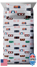 Jay Franco Kids Avengers Queen Sheet Set - Fitted, Flat, Pillowcase Ultra-Soft
