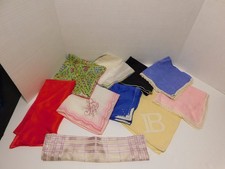 Vintage Ladies Hankies Lot Of 10 Only 2 Each, 2 New With Tags Multicolor