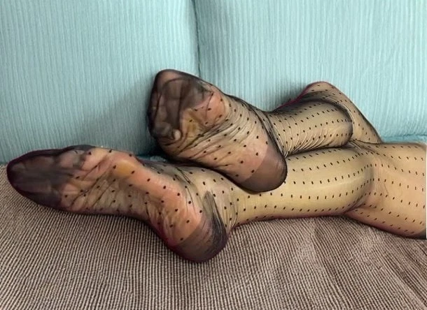 5DEN 100 % Nylon Strümpfe nicht dehnbar Gr. M Zehen/Ferse gepunktet - Bild 3 von 4