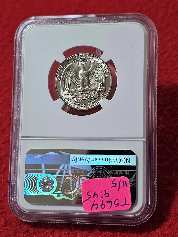 1989-D WASHINGTON QUARTER NGC MS 66 UNCIRCULATED #T5694 - Image 2 of 2