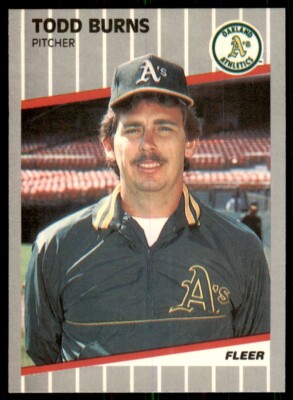 1989 Fleer Todd Burns Rookie Oakland Athletics #3