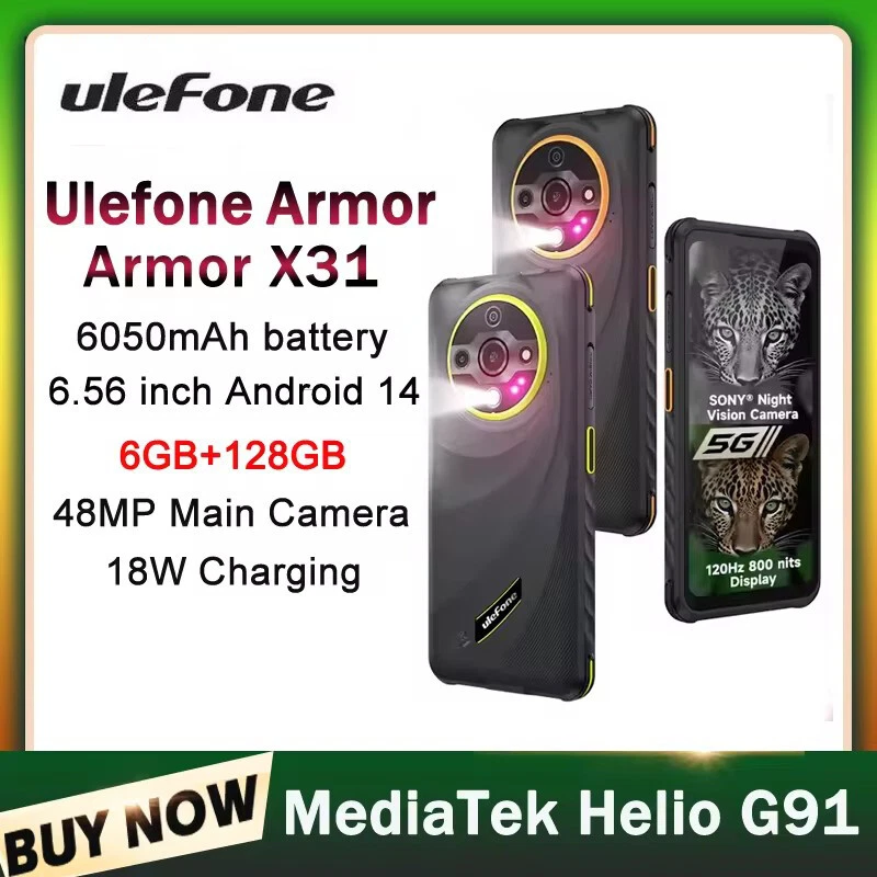 Ulefone Teléfono Resistente Desbloqueado Armor X6 Pro Android 12