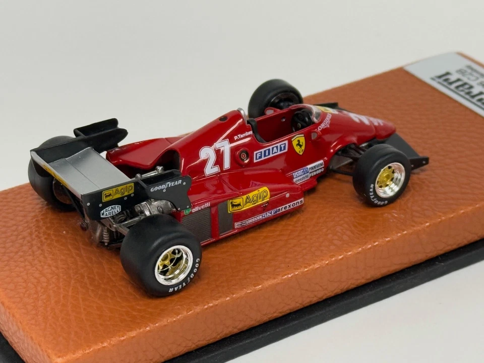 1/43 Ferrari 126 C2 B  from 1983 F1 Season of Patrick Tambay Leather base JPN14 - Image 3 of 4