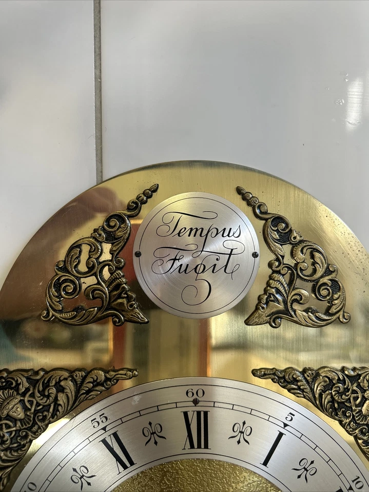 Old Metal Urgos Clock Dial Pan (LL5173) Lot A - Image 2 of 4