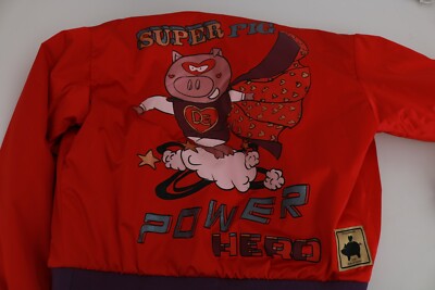 DOLCE & GABBANA Jacket Red YEAR OF THE PIG Bomber IT46