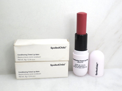SPOILED C. CONDITIONING TINTED LIP BALM NATURAL PINK 0.14 OZ BOXED SET OF 2