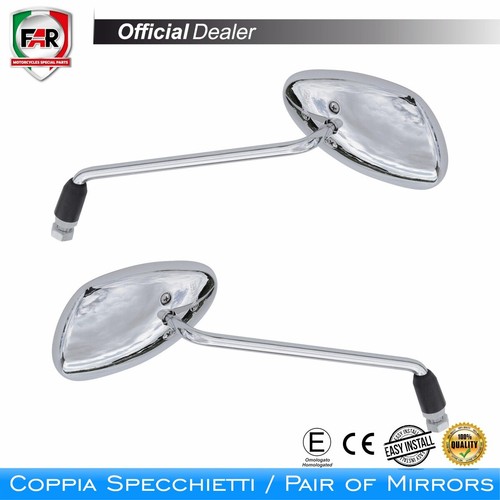 Vespa Px 125 Coppia Specchietti Retrovisori Cromati Per Piaggio Vespa PX 150 (2002) Vespa Piaggio - Foto 8