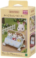 Sylvanian Families Calico Critters ka-217 Stroller for Triplets