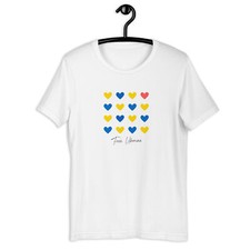Free Ukraine Hearts T Shirt