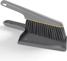 Small Broom and Dustpan Set, Hand Mini Dust-Pan and Brush, Handheld Portable Com