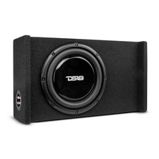 DS18 EN-DF10 10" Shallow Subwoofer Enclosure Compact Design Car Bass 600 Watts
