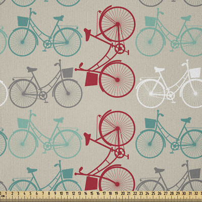 Jahrgang Microfaser Stoff als Meterware Altmodische Fahrrad Muster