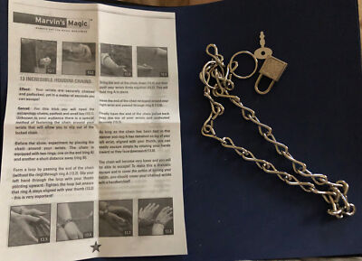 Marvin s Magic Incredible Houdini Chains With Printed Instructions- LN