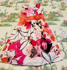 My Michelle Sz 7 Sleeveless Double Lined Dress Floral Multi LN   