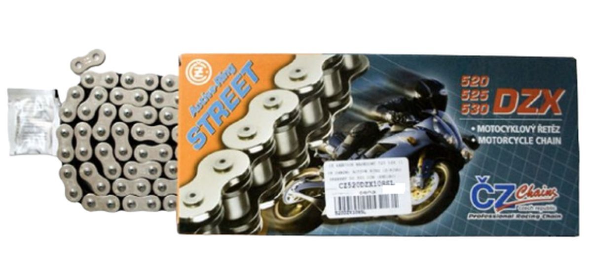 Chaîne d'entraînement 520 DZX active X-Ring CZ 2024/04 de 102 maillons pour moto
