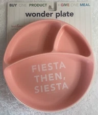 Bella Tunno Tots Baby Kids Child’s Silicone Suction Plate FIESTA THEN SIESTA