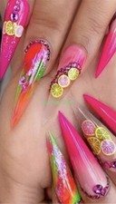 Nail Art Polymer Clay Multi Color Flower Fruit Nail Art Manicure Decorations