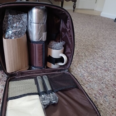 Gevalia Coffee Travel Backpack Picnic Set Thermos Mugs Insulated