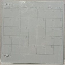 Square Magnetic Monthly Calendar Dry Erase Board 14 x 14