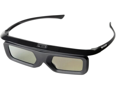 Sharp AQUOS AN3DG40 Active 3D Glasses (Black)  - New Free Shipping