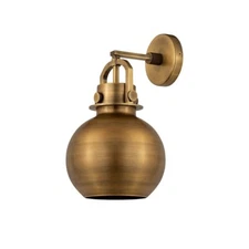 Innovations Newton Metal Sphere 1 Lt 8" Wall Sconce, BB/BBM - 410-1W-BB-M410-8BB