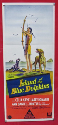 INSEL DES BLAUEN DELFINS ORIGINAL 1964 DAYBILL KINO FILMPLAKAT Celia Kaye
