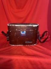 Vintage Nikon BINOCULAR CASE-Exterior Faux Leather Degraded- Interior Perfect