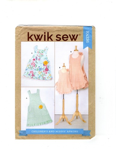 Sewing Pattern for Aprons, Mother, Daughter Aprons Kwik Sew K4336, Uncut F/F