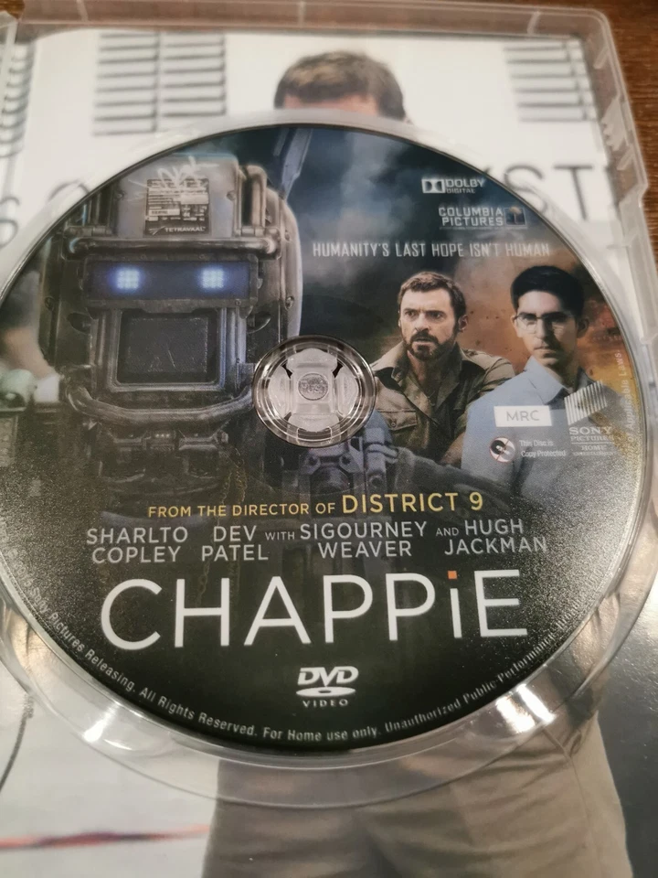 Chappie DVD Sharlto Copley Dev Patel Hugh Jackman (2015) Region 1 Free Post - Image 4 of 4