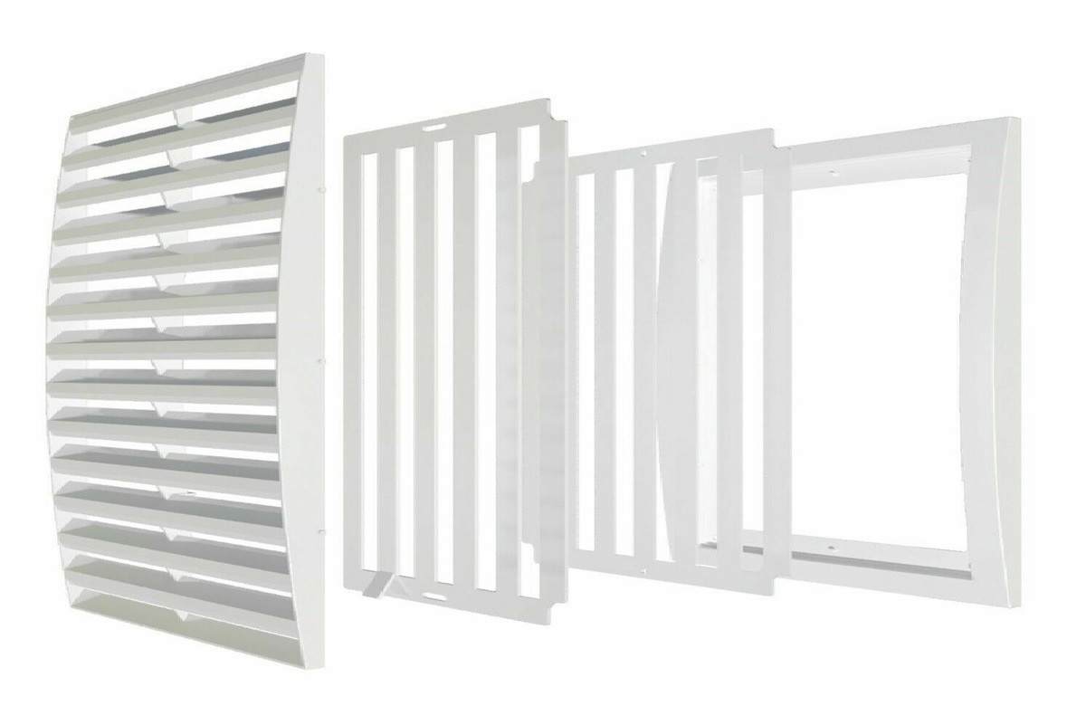 Grille D'aération Ajustable 25x25 Cm (250mm) Avec Volet Réglable - Blanc - Armar OW54
