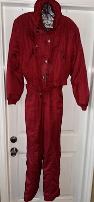 Vintage 80 s Spyder Red Western Aztec Embroided  Outdoor Ski Suit Size 10