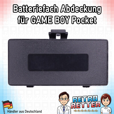 Batteriefach Deckel Ersatz Abdeckung für Nintendo GameBoy Pocket GBP in schwarz