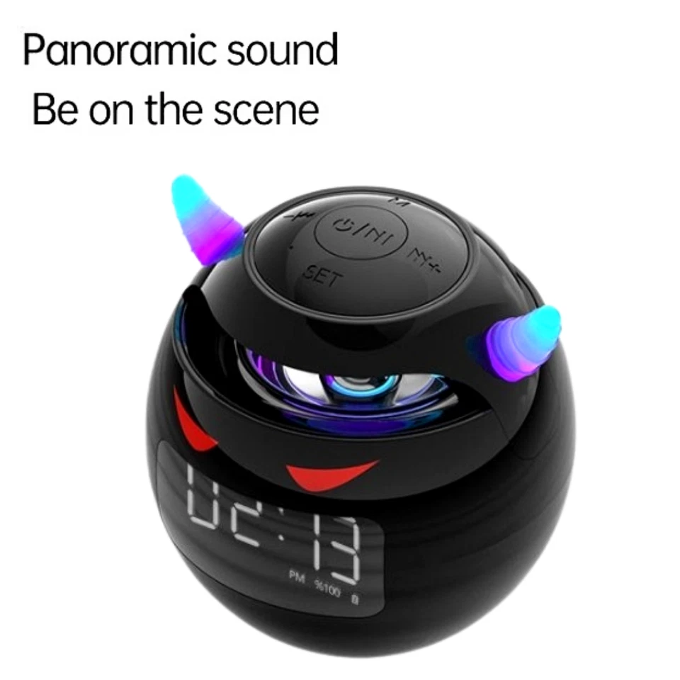 Bosina Altavoz Portátil LED Inalámbrico Speaker Bluetooth Musica Alarma Reloj - Image 3 of 4