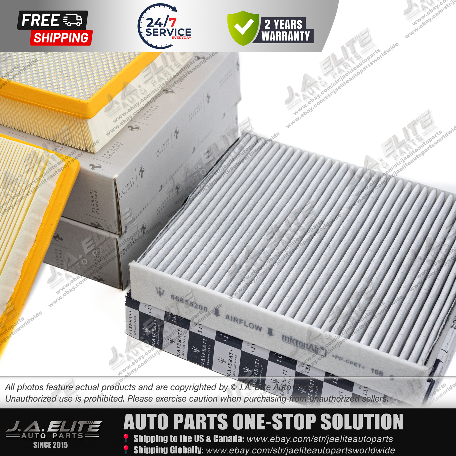 3pcs Air Filter & Pollen Filter for Ferrari 599, 612 OEM:223039,66855200