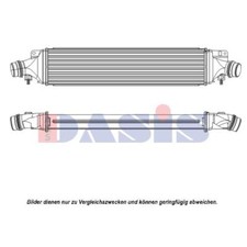 Ladeluftkühler Kühlrippen gelötet passend für Opel Corsa D S07 572x132x53