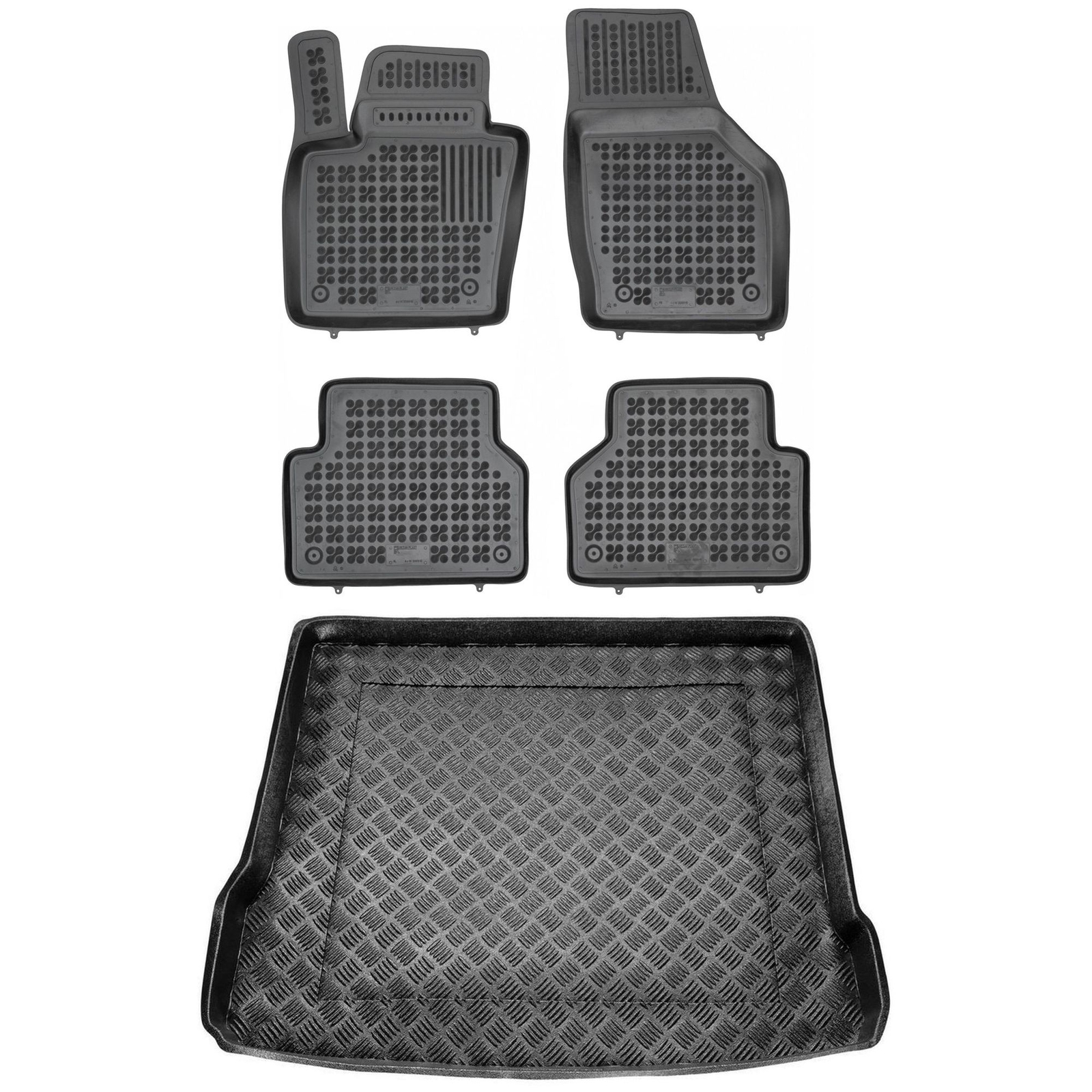 Tapis de sol et coffre en PE noir pour Audi Q3 2011