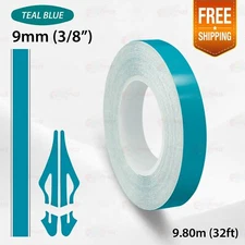 AQUA BLUE 3/8" 9mm PIN STRIPE Car Model Bike Streamline TAPE Decal Vinyl Sticker