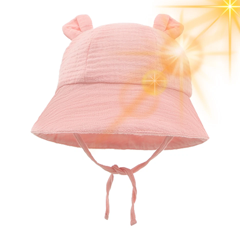 Sombrero para el sol de verano sombrero de playa gorra de cubo niña niño recién nacido niños niño pequeño 3-12 meses Foto 4 de 4