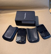 2 x Blackberry phones BOLD and CURVE with leather cases.