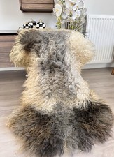 100 Natural Gotland Sheepskin Rug,sheepskin Pelt,Natural Color,gray,white,mink,