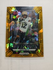 2025 Panini Prizm Draft Picks- New Recruits Travis Hunter #5 Gold Ice Prizm (RC)