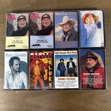 Willie Nelson  Merle Haggard Cassette Tapes Lot Of 8 Country Music