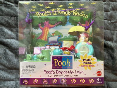 MATTEL 1999 POOH'S FRIENDLY PLACES DAY AT THE LAKE SUN LOVIN' COLLECTION NIB