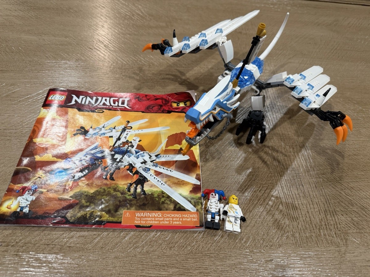 🔥Lego Ninjago Ice Dragon Attack 2260 Dragon LEGO Incomplete w