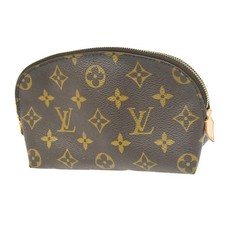 LOUIS VUITTON Pochette Cosmetic Pouch Monogram Leather Brown BN M47515 36KC152
