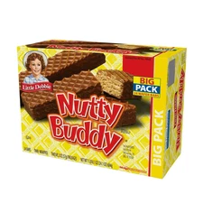NEW LITTLE Debbir Nutty Buddy BIG PACK 24 PEANUT Butter WAFER BARS 24.1 oz BOX.