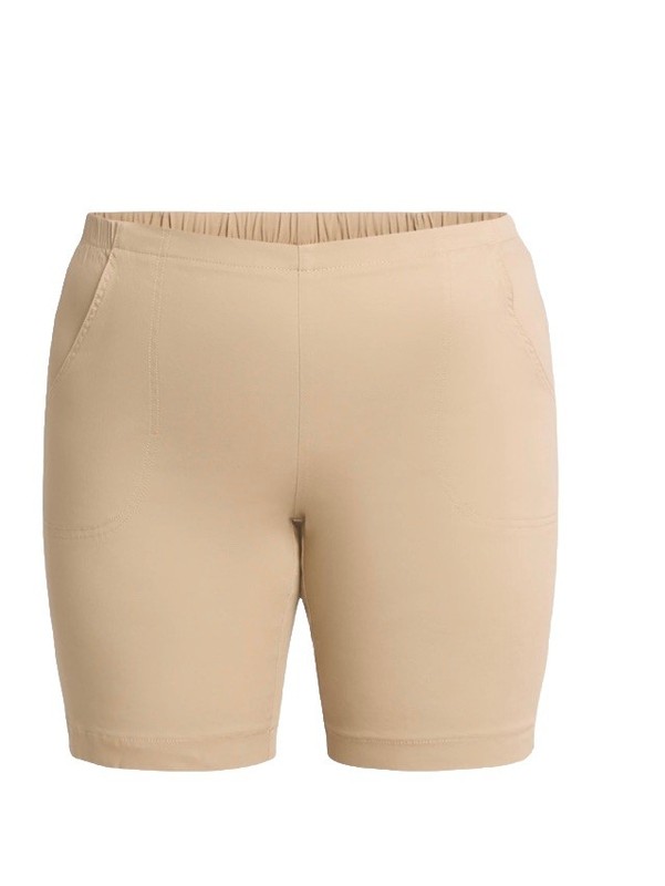 Just My Size Women's Brownstone 2-Pocket Stretch Pull Shorts Size 3X NWT