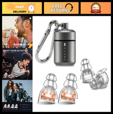 Reusable High Fidelity Concert Earplugs - 24dB Noise Reduction for Musicians  F